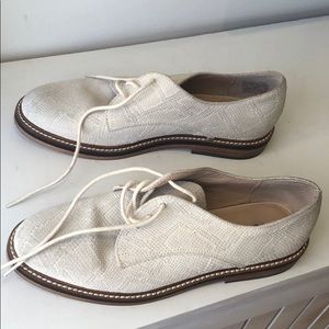 Kelsi Dagger off-white suede loafers